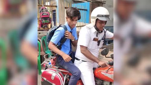 Kolkata Police Officer's Kindness: Student Reaches Exam Center on Time with Timely Help