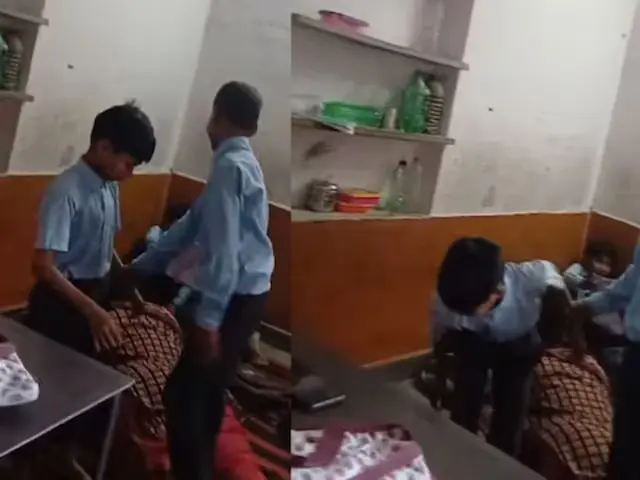 Outrage Over Viral Video Showing Jaipur Teacher Receiving Massage from Students 