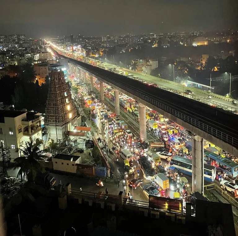 Heavy Rains and Traffic Chaos in Bengaluru Force Commuters to Abandon Vehicles 
