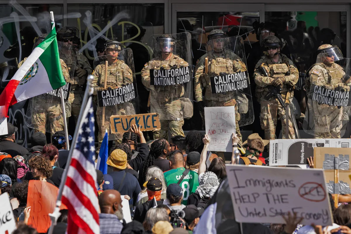 Trump Lawyers Claim Court Cannot Review His Decision to Send Troops to LA