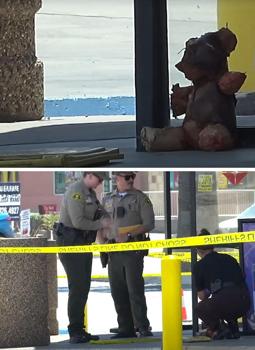 Teddy Bear-Shaped Object Containing Possible Human Remains Discovered Near Victorville Gas Station