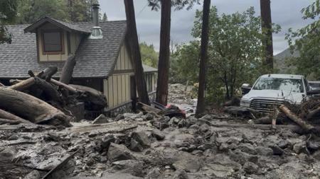 Mudslides and Flash Flooding Damage Homes and Roads in Southern California