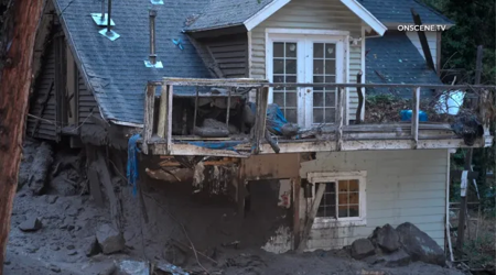 Mudslides and Flash Flooding Damage Homes and Roads in Southern California