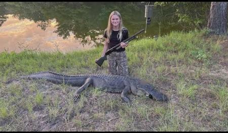 11-Year-Old Texas Girl Captures 300-Pound Alligator Near Houston
