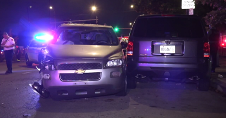 Two Taken Into Custody After Traffic Stop Chase Ends in Crash in Chicago