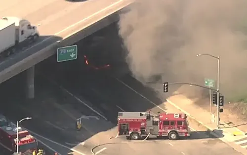 Electric LAUSD School Bus Catches Fire in Sunland, Driver Injured