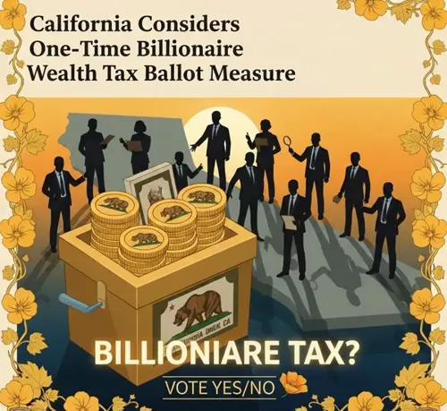 California Considers One-Time Billionaire Wealth Tax Ballot Measure