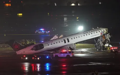 LaGuardia Airport collision halts operations after Air Canada Express jet strikes firefighting vehicle