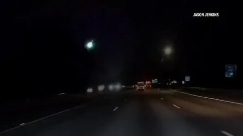 Dashcam Captures Green Fireball Meteor Over Pacific Northwest