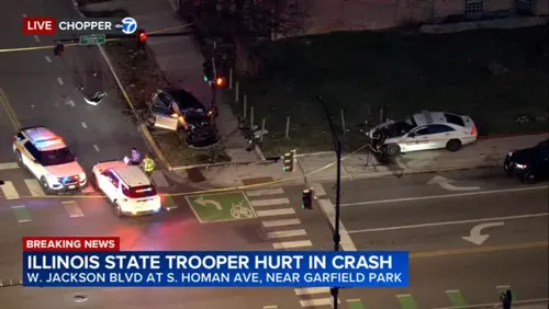 Illinois State Trooper Injured in Early Morning Crash Near Garfield Park