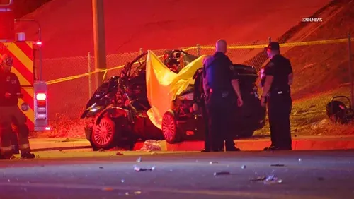 Pomona Police Pursuit Ends in Fatal Crash; Two Dead, Suspect Arrested