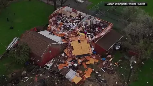 Tornado Strikes Lena, Illinois, Damages Homes and Schools but Spares Community from Serious Injuries