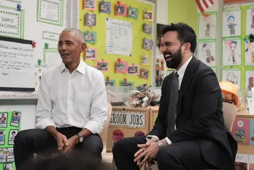 Barack Obama Joins NYC Mayor Mamdani for Preschool Visit Highlighting Early Childhood Education