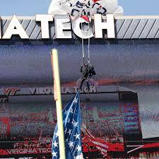 Skydiver Collides with Lane Stadium Scoreboard Before Virginia Tech Spring Game