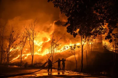 Firefighters Combat Major Wildfires Across Southern Europe