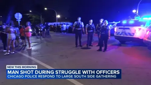 Individual Injured in Gun Struggle with Police in Fuller Park