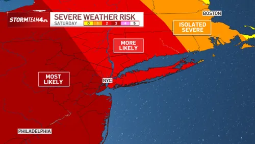 Severe Weather Alerts Issued for Northeast and Mid-Atlantic Regions Amid Wildfire Smoke