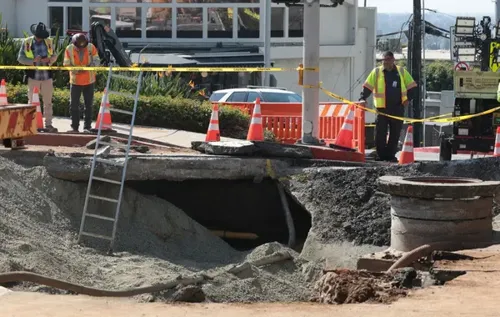 Sunset Boulevard Remains Closed as Repairs Continue Following Major Water Main Break