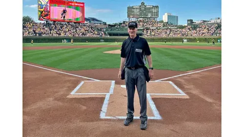 Bears Chairman George McCaskey Umpires Savannah Bananas Games at Wrigley Field