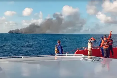 Passenger Ferry Fire Near Bali Rescues 106 Amid Rough Seas