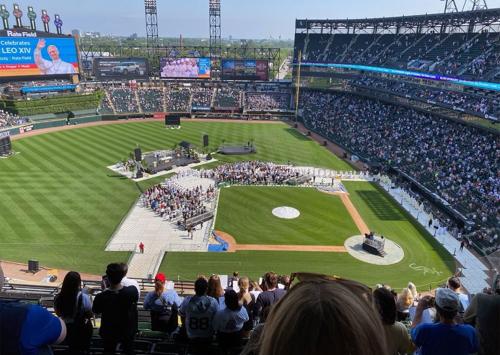 White Sox Fans Celebrate Pope Leo XIV at Guaranteed Rate Field