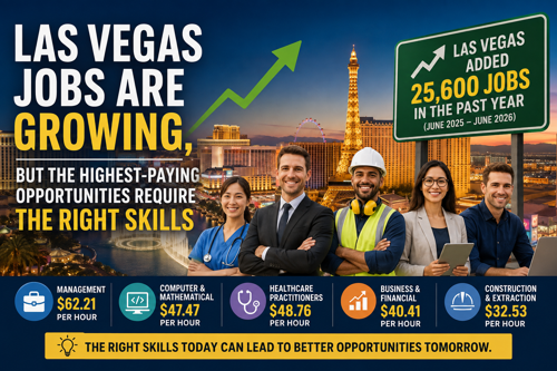Las Vegas Jobs Are Growing, but the Highest-Paying Opportunities Require the Right Skills