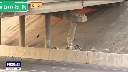 Commercial Truck Strike Causes Structural Damage to U.S. 287 Overpass in Fort Worth, Forcing Closures