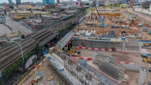 HS2 Advances Construction on Landmark Curzon Street Station in Birmingham as Engineers Install 500 Massive Precast U-Beams Across High-Speed Rail Terminus Deck