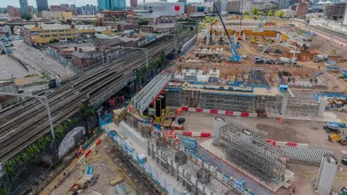 Birmingham Accelerates HS2 Curzon Street Station as Massive Platform Deck Assembly Advances Above Future West Midlands Metro Tram Stop