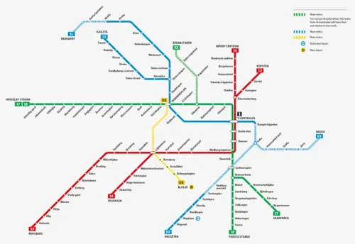 Stockholm Metro Advances 99.8 Billion SEK Expansion Adding 30 Kilometres of Bedrock Tracks and 18 Underground Stations