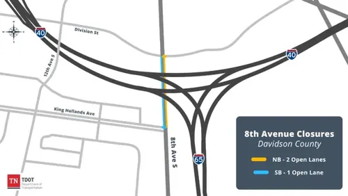TDOT Breaks Ground on $62M I-40 Bridge Replacements at 8th Avenue as DriveTN Finalizes I-24 Choice Lanes P3