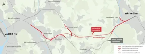 Swiss Federal Railways Advances CHF 3.1 Billion Brüttenertunnel Project to Expand Rail Capacity Between Zurich and Winterthur