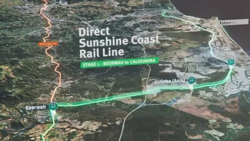 Queensland Awards $5.5 Billion Direct Sunshine Coast Rail Line Contract to CoastalTraX to Connect Beerwah and Caloundra