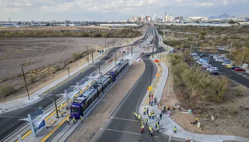 City of Phoenix and Valley Metro Complete 5.5-Mile South Central Light Rail Extension Linking Downtown to Baseline Road