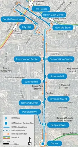 MARTA Launches Atlanta's First Bus Rapid Transit System with 5-Mile Rapid A-Line Connecting Downtown to Summerhill and BeltLine