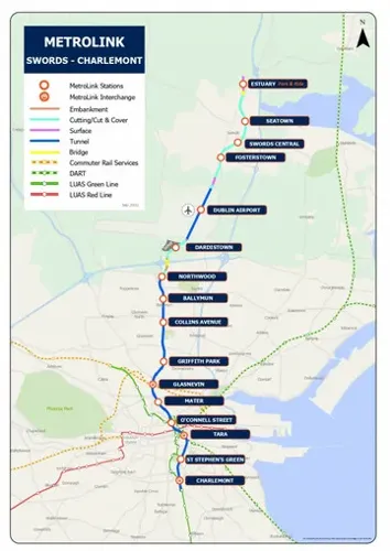 Government of Ireland Approves €15 Billion Dublin MetroLink Megaproject to Enter Global Procurement and Construction Tendering